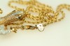 CHRISTIAN DIOR long vintage snake chain necklace lizzard brooch pendant