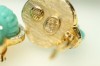 Vintage Hattie Carnegie RARE faux turquoise lion head earrings