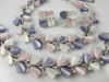 LISNER pink purple white heart thermoset parure vintage 1960s