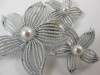 1967 vintage Sarah Coventry 'Moon Flower' huge brooch earring set
