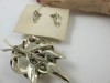 Vintage Coro Pegasus flower brooch earrings on Original Card