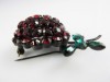 Vintage CHERRY japanned brooch signed TRIAD