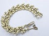 Jewelcraft 1960s rhinestone gold vintage bracelet