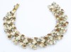 Jewelcraft 1960s rhinestone gold vintage bracelet