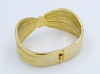 1980s vintage statement big gold rhinestone clamper bracelet cuff