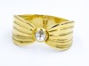 1980s vintage statement big gold rhinestone clamper bracelet cuff