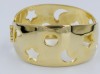 1980s big gold sun moon stars vintage clamper bracelet
