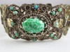 SPHINX signed vintage wide peking glass panel bracelet c1960