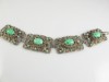 SPHINX signed vintage wide peking glass panel bracelet c1960