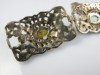 SPHINX signed vintage wide peking glass panel bracelet c1960