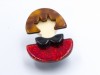 LEA STEIN vintage Leontine brooch layered french resin brooch