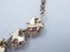 1950s RARE vintage lilac rhinestone thermoset heart necklace - BSK