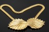 1950s chunky golden choker front fastening