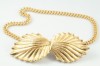 1950s chunky golden choker front fastening