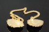 1950s chunky golden choker front fastening