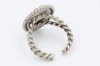 Vintage 1960s handpainted adjustable floral ring
