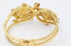 Vintage 1970s turtle tortoise statement clamper bracelet