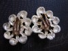 1980s huge DALLAS style gold faux pearl clip on earrings