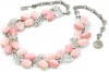Incredible two tone pink thermoset vintage necklace signed LISNER
