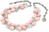 Incredible two tone pink thermoset vintage necklace signed LISNER
