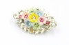 1950s plastic flower enamel posy brooch