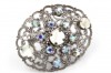 1960s mother of pearl aurora borealis vintage bride wedding brooch pin