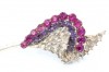 1960s hot pink purple rhinestone original Coro brooch