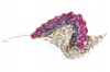 1960s hot pink purple rhinestone original Coro brooch