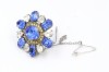 Vintage Edwardian paste blue clear brooch