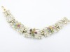 1950s white enamel coloured rhinestone vintage Jewelcraft bracelet