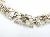 1950s white enamel coloured rhinestone vintage Jewelcraft bracelet