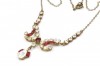 Edwardian faux ruby paste vintage necklace