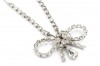 Vintage 1950s ice rhinestone bow wedding necklace