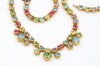 Vintage 1950s multicoloured pastel rhinestone necklace