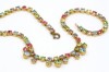 Vintage 1950s multicoloured pastel rhinestone necklace