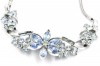 1940s Coro blue rhinestone choker vintage bride wedding necklace