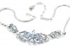 1940s Coro blue rhinestone choker vintage bride wedding necklace