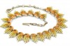 Vintage 1950s Coro yellow orange necklace - unsigned