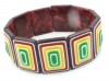 Lea Stein signed vintage geometric bangle bracelet 1960s