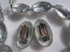 Signed Judy Lee vintage rhinestone necklace and earring set