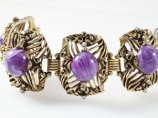 Huge chunky purple vintage bracelet by SELRO