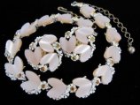 1950s thermoset heart flower vintage set by BSK