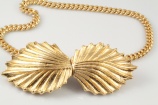 1950s chunky golden choker front fastening