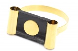 Vintage Art Deco style hard plastic hinged clamper bracelet