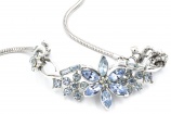 1940s Coro blue rhinestone choker vintage bride wedding necklace