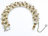 Jewelcraft 1960s rhinestone gold vintage bracelet