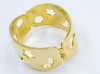 1980s big gold sun moon stars vintage clamper bracelet