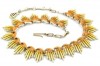 Vintage 1950s Coro yellow orange necklace - unsigned