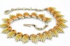 Vintage 1950s Coro yellow orange necklace - unsigned