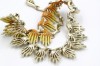 Vintage 1950s Coro yellow orange necklace - unsigned